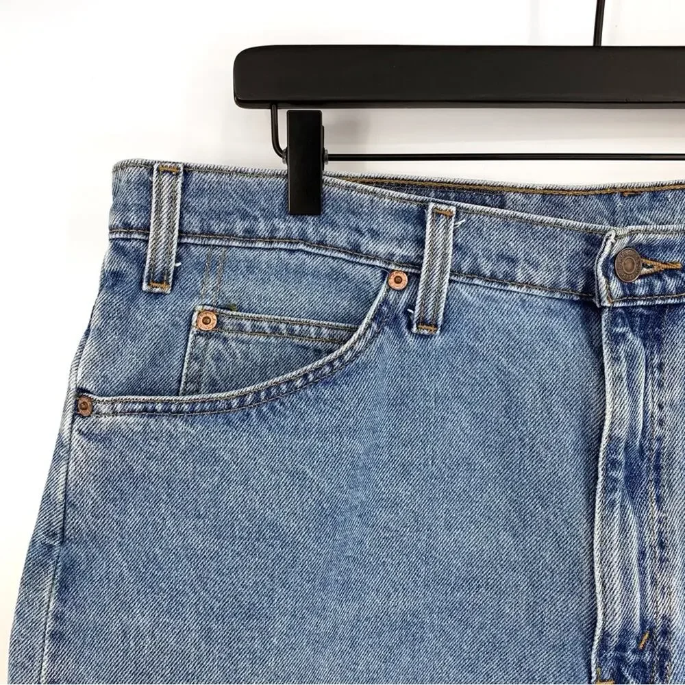 VTG LEVI'S Orange Tab 550 Relaxed Jean Shorts Blue Denim 38